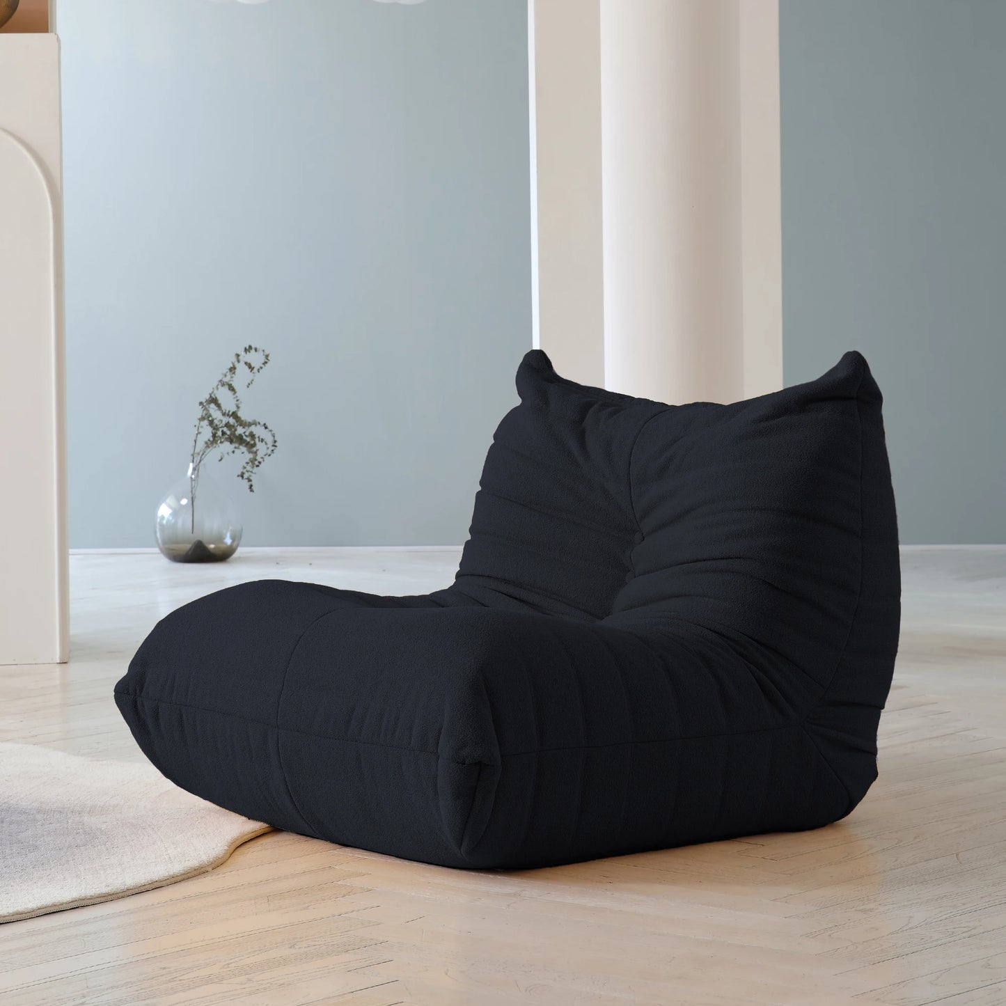 Teddy Fabric Bean Bag Comfy Lazy Floor Sofa