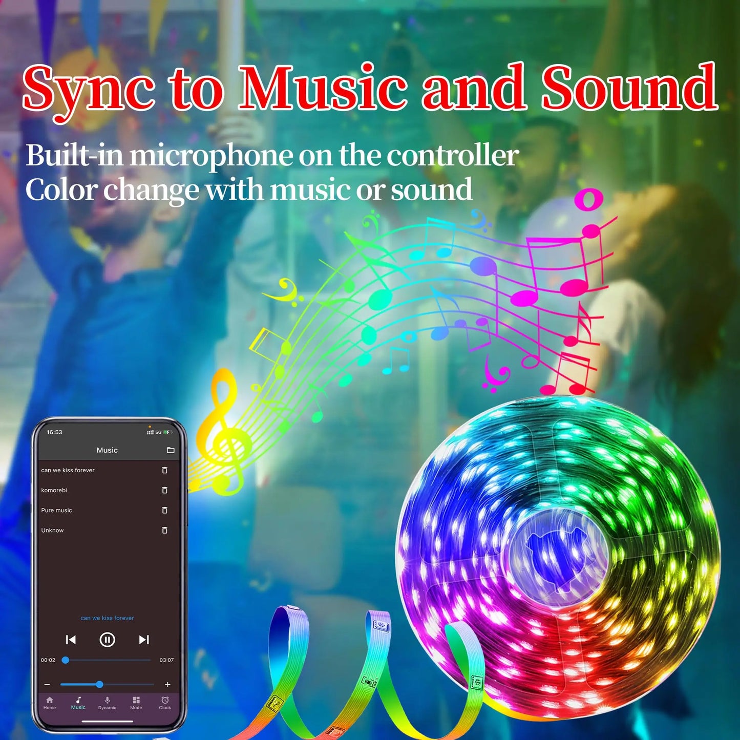 LED Strip Lights - Color-Changing