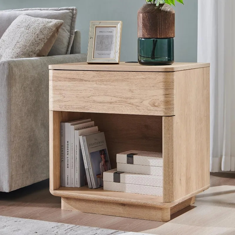 Modern Nightstand with Charging Station