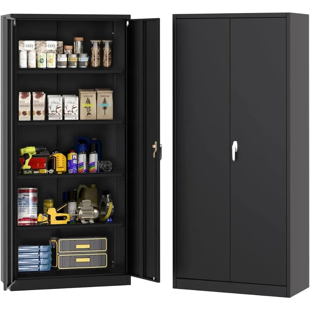 Heavy-Duty Metal Storage Cabinet with Lock