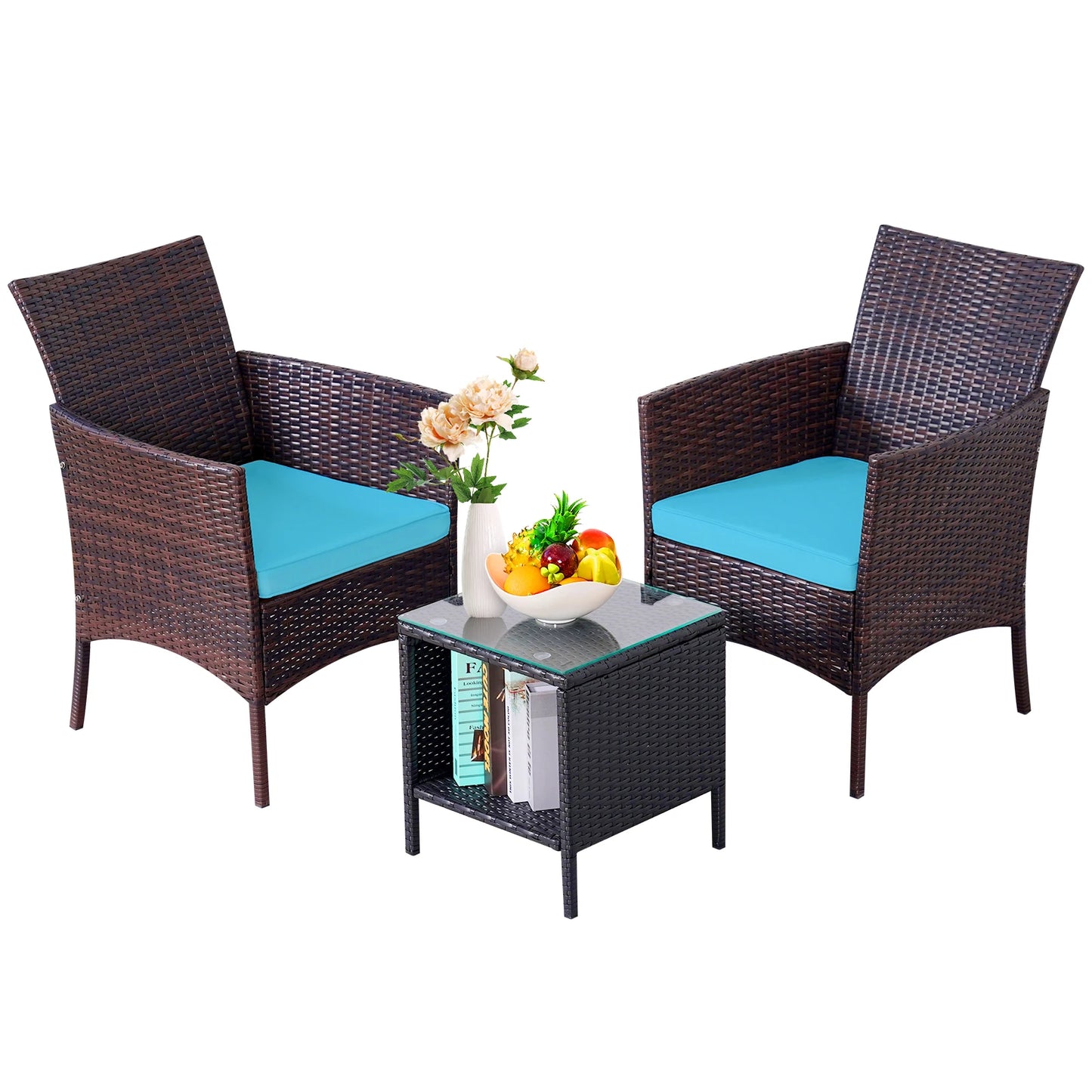 3-Piece Bistro Set Outdoor Patio Furniture