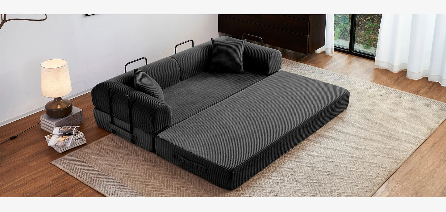 Boneless Couch Foldable Convertible Futon Sleeper Sofa Bed