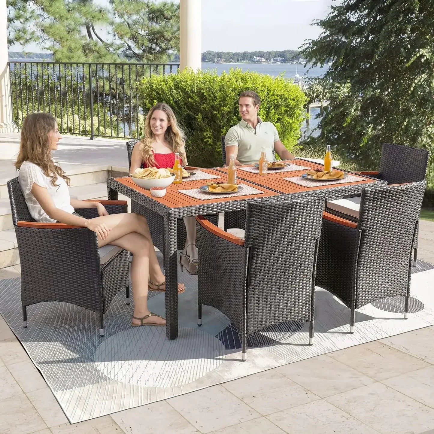 Patio Dining Set for Deck, Backyard, Garden