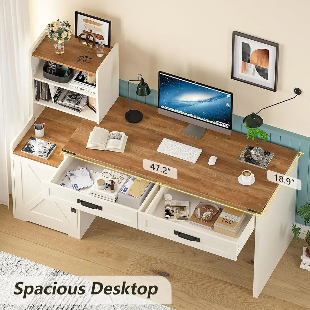 Antique Desk with Drawers with Storage