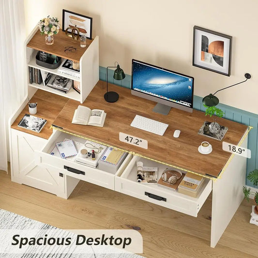Antique Desk with Drawers with Storage