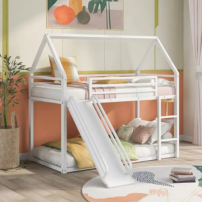 Twin Over Twin Bunk Bed with Slide