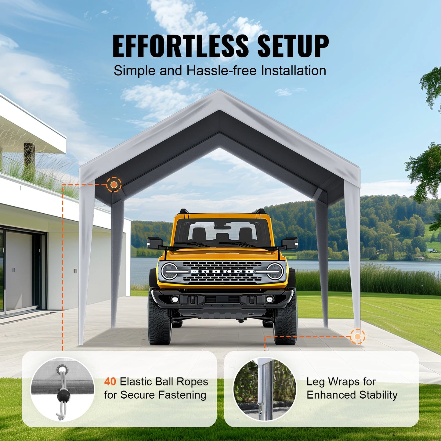 Heavy-Duty Carport Replacement Canopy Cover