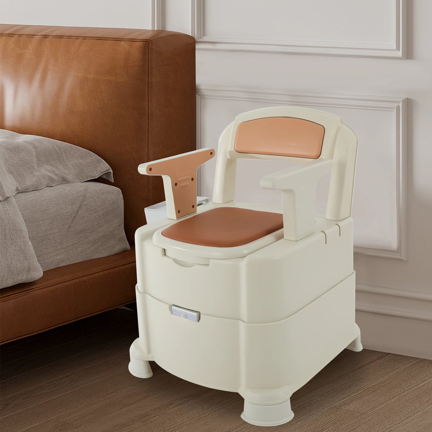 Bedside Commode With Sensor Night Light