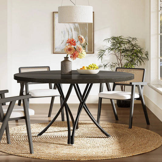 Large Farmhouse and Modern Round Dining Table