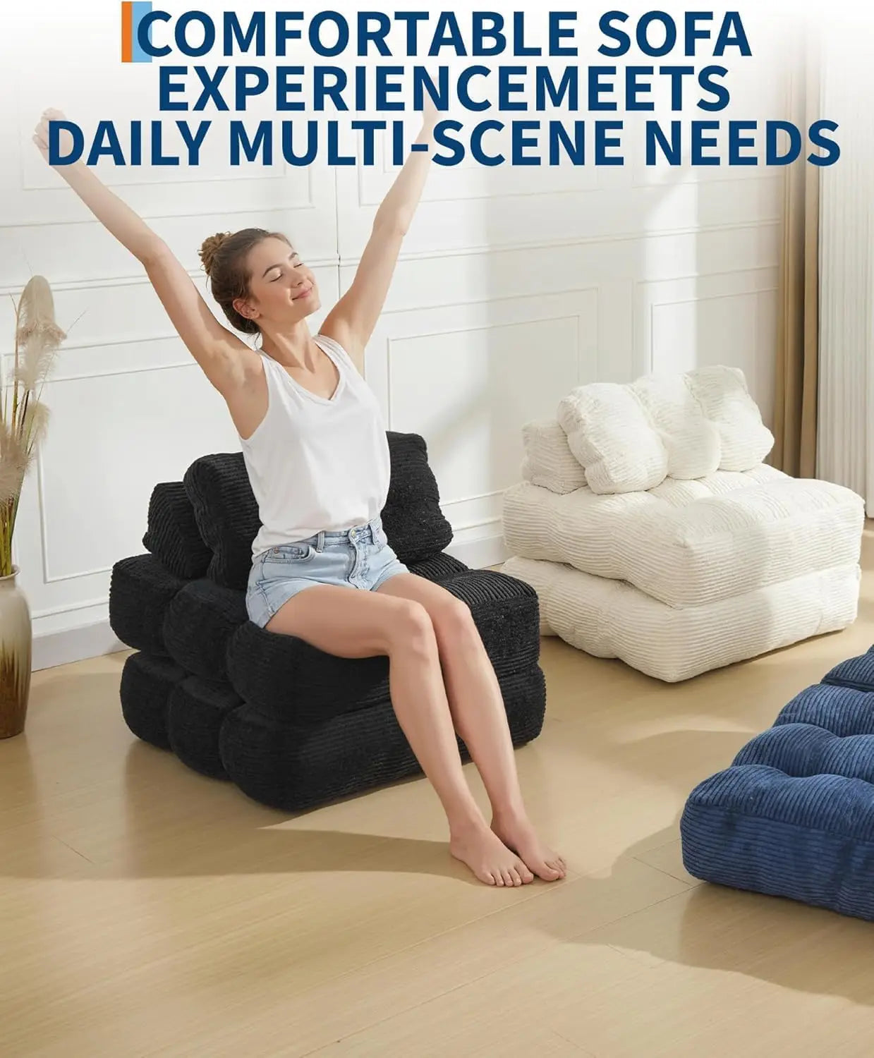 Folding Sofa Bed with Pillow
