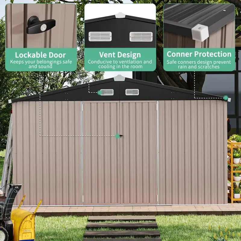Durable Metal Outdoor Storage Shed