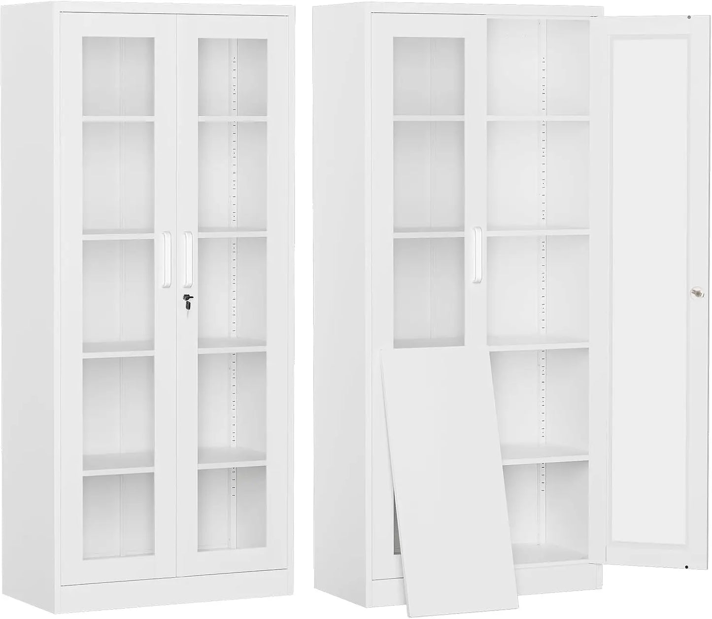 Display Cabinet with Locking Glass Doors Display Case