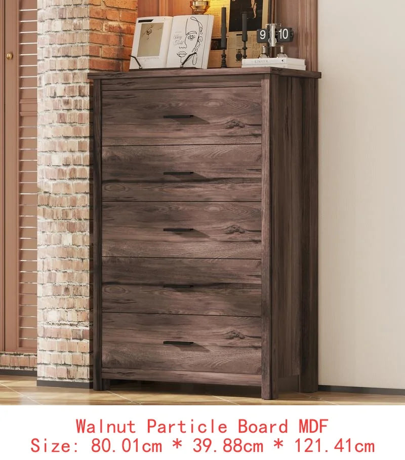 Vintage Bedroom Set - Wooden Bed Frame, 2 Nightstands & 1 Dresser