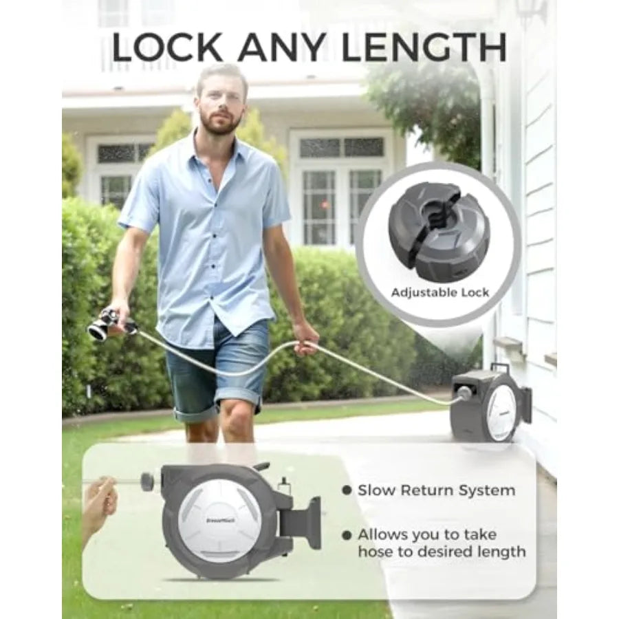 Mounted Retractable Garden Hose