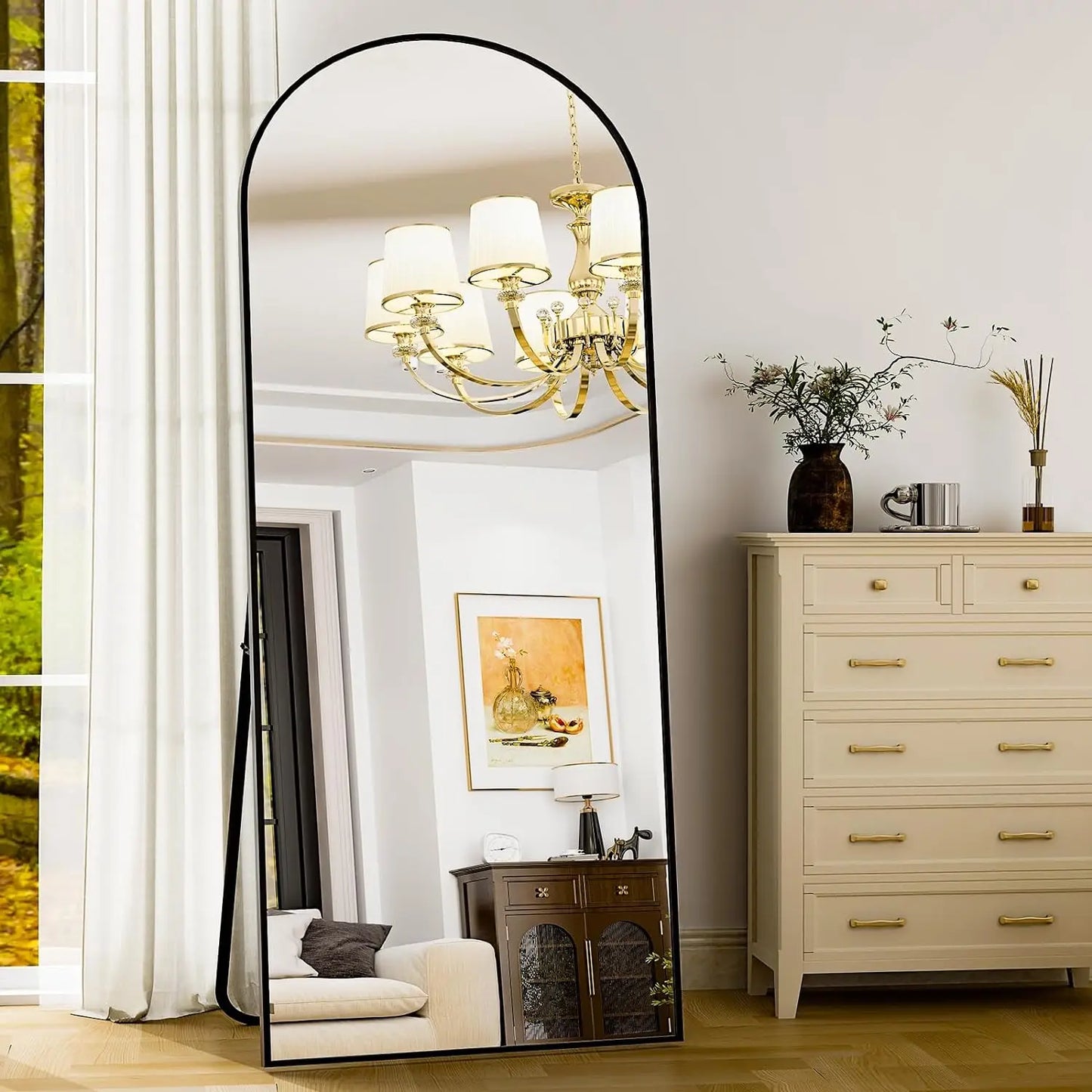 Full Length Mirror - Aluminum Alloy Frame Full Body Mirror