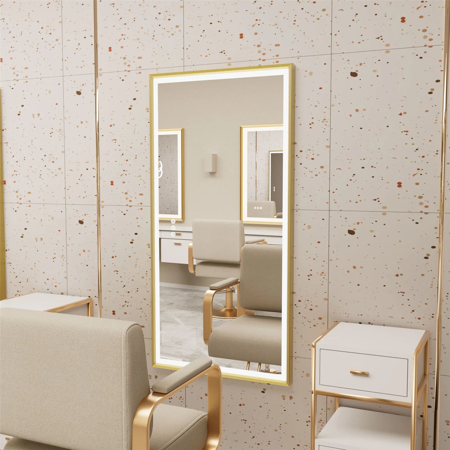 LED Vanity Mirror Gold Frame