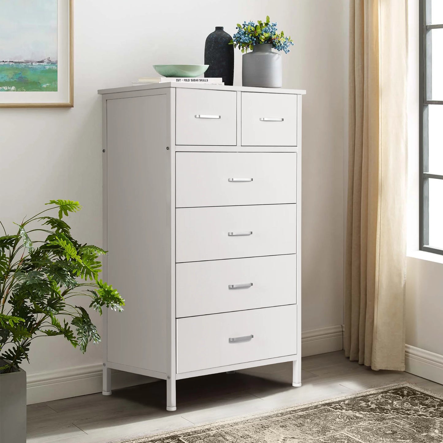 Drawer Dresser storage organizer with Steel Frame