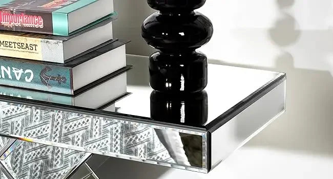 Console Table Mirrored with Diamond Shaped