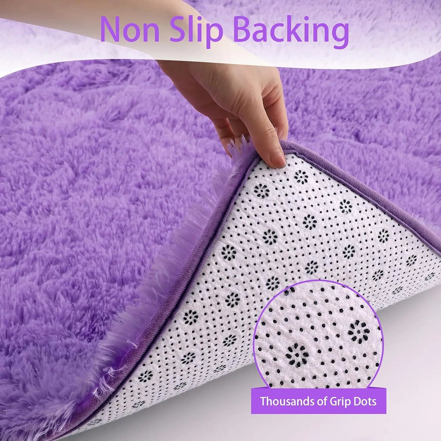 Fluffy Rugs Non Slip Rugs for Hardwood Floors and Room Decor