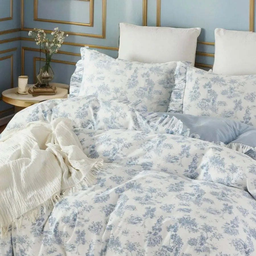 French Country Toile Duvet Cover Set
