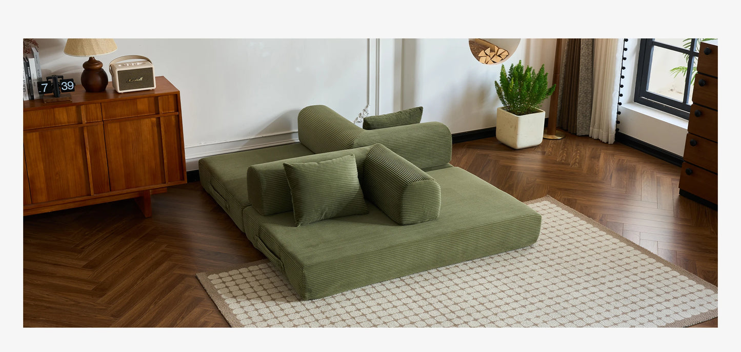 Boneless Couch Foldable Convertible Futon Sleeper Sofa Bed