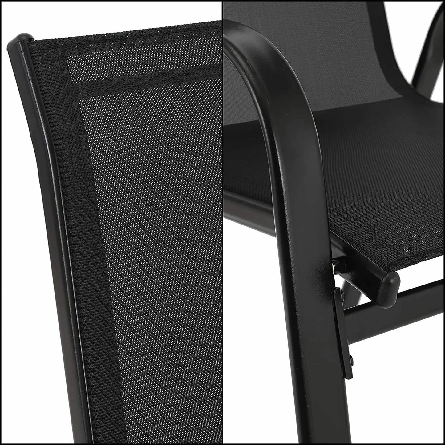 Folding High Back Balcony Garden Chairs