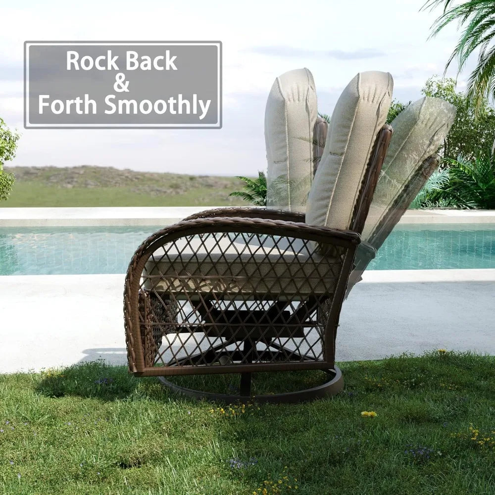 Patio Furniture Rocking Chair Set