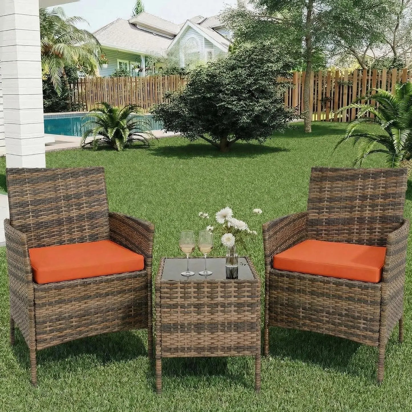 All-Weather Rattan Wicker Patio Sofa Set