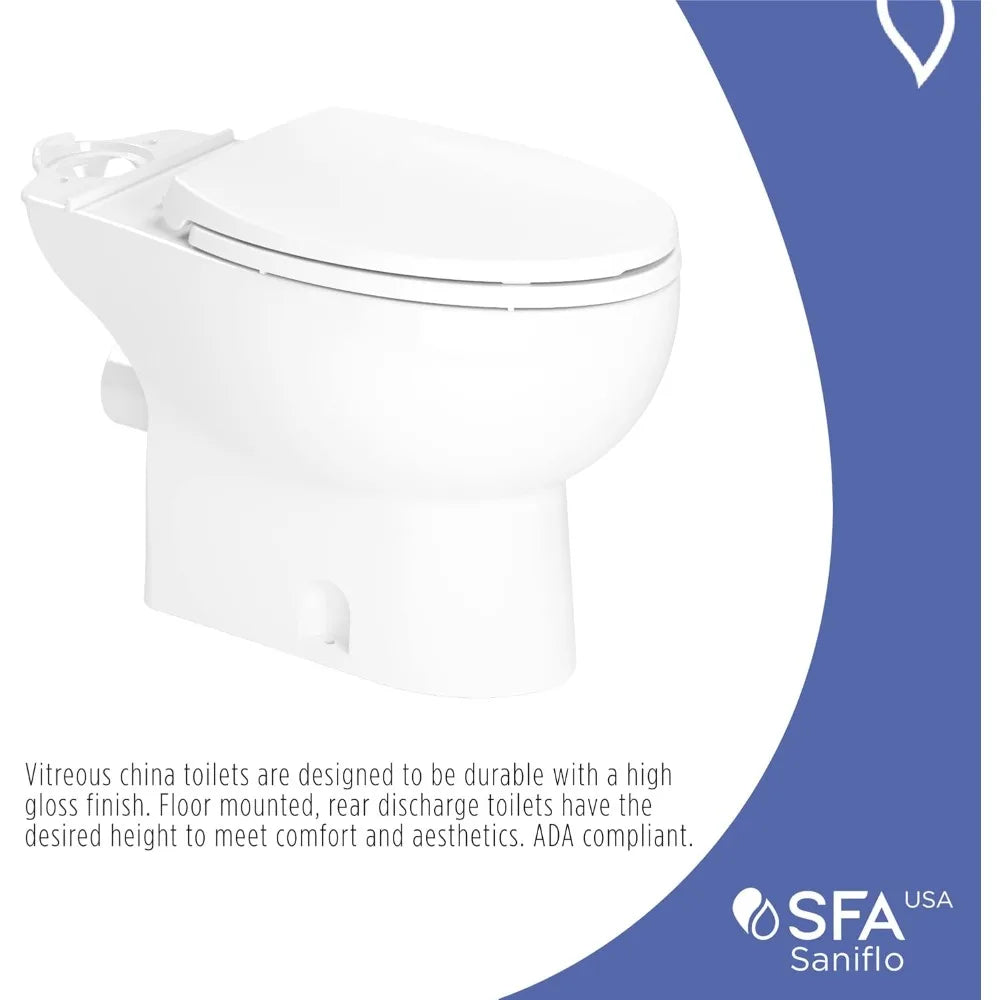 Elongated Toilet Bowl - Soft Close - Residential - White