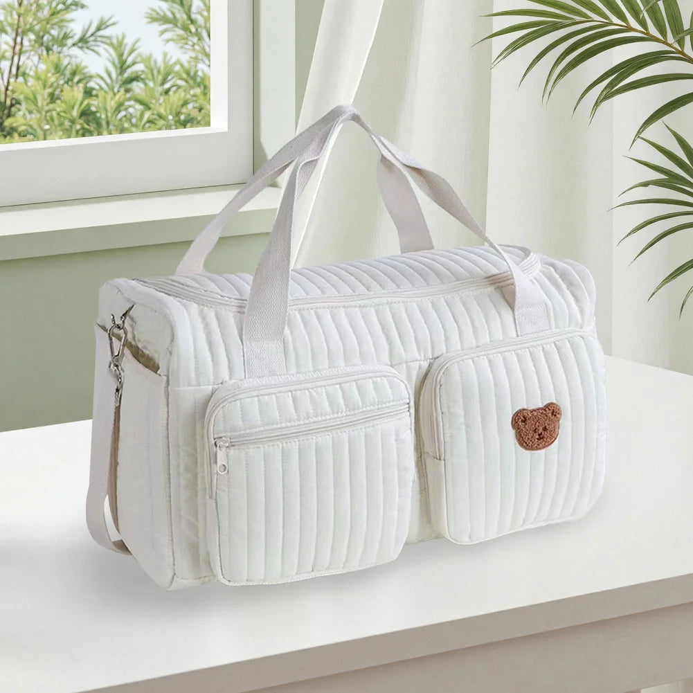 Large Quilted Baby Diaper Bag