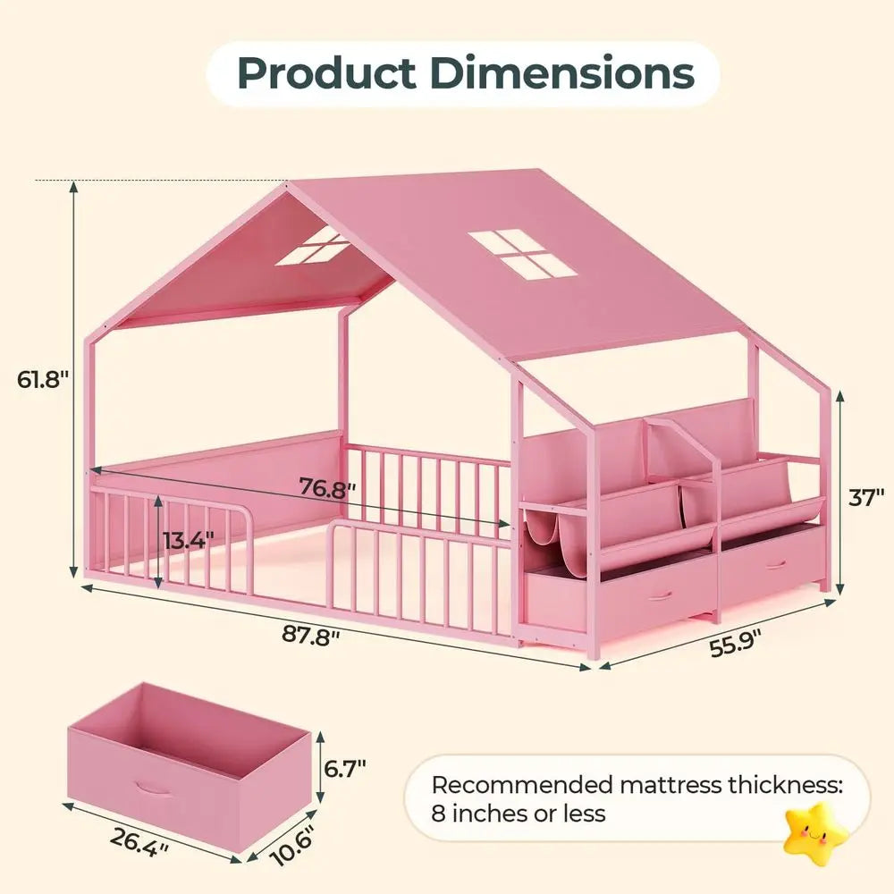 Montori Style Bed with Safety Guardrails