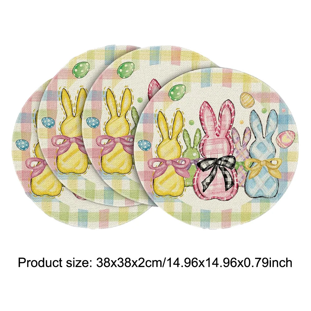 Dining Room Easter Round Placemats Linen