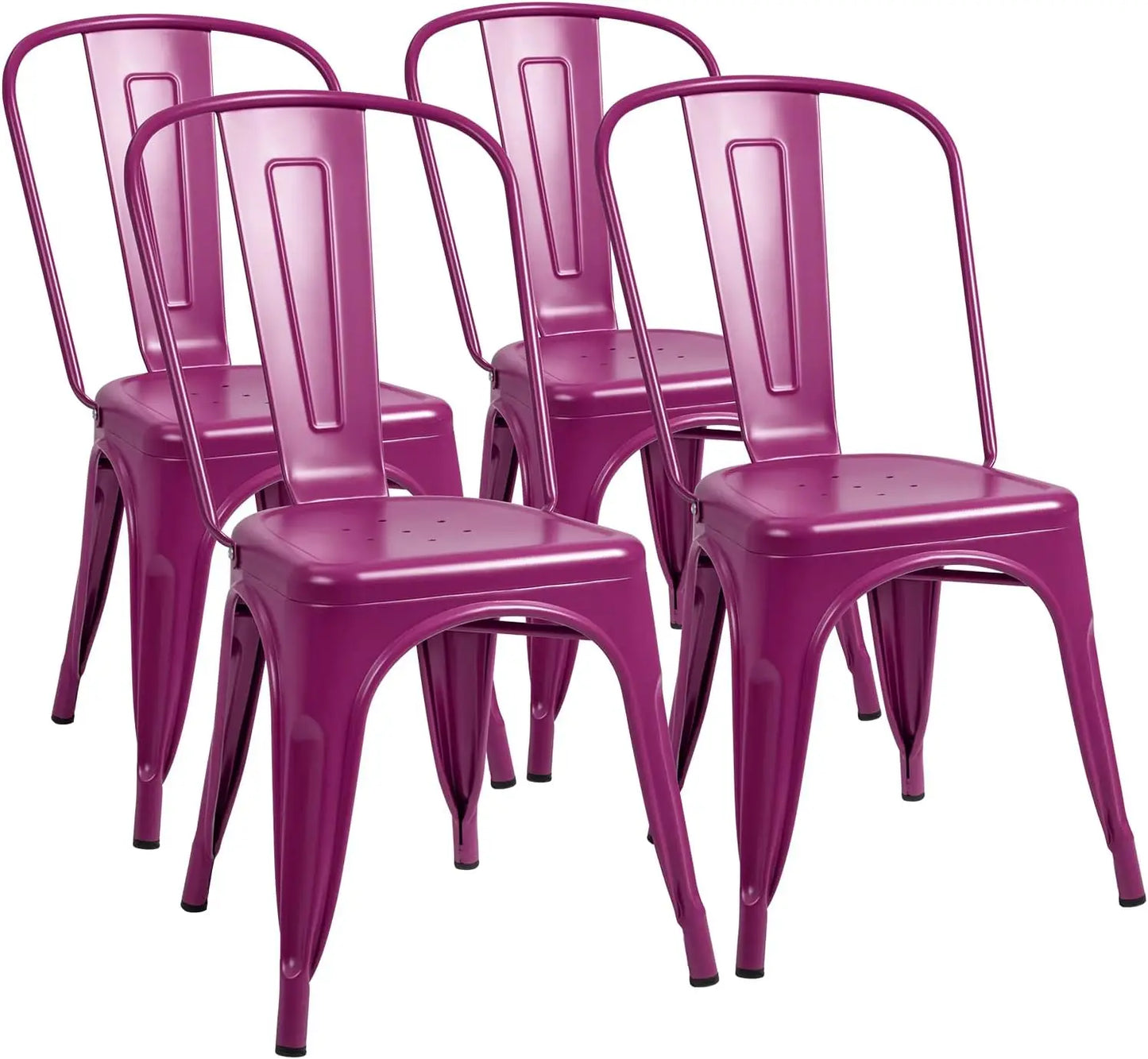 Furmax Metal Stackable Classic Trattoria Chair