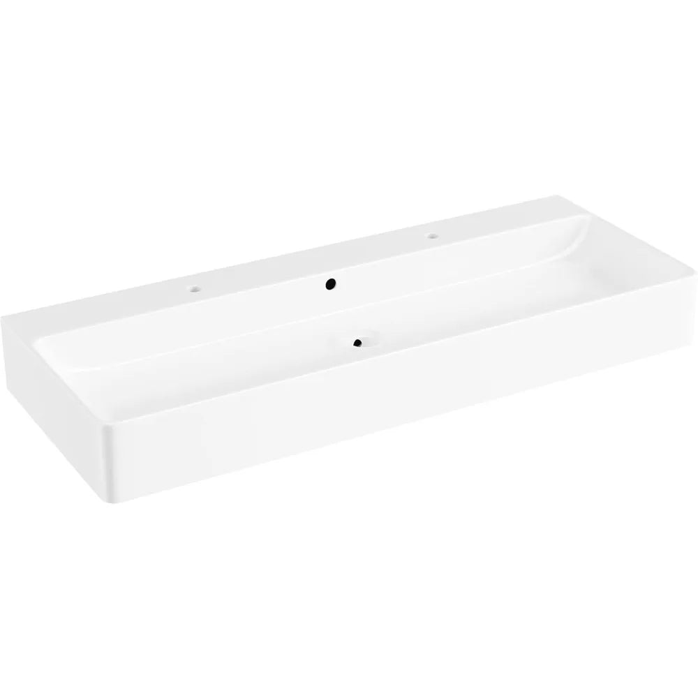 Ceramic Rectangular Floating Wall Mount Vessel Sink