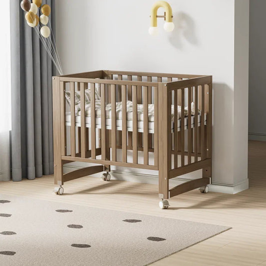 Baby Convertible with Wheels Crib