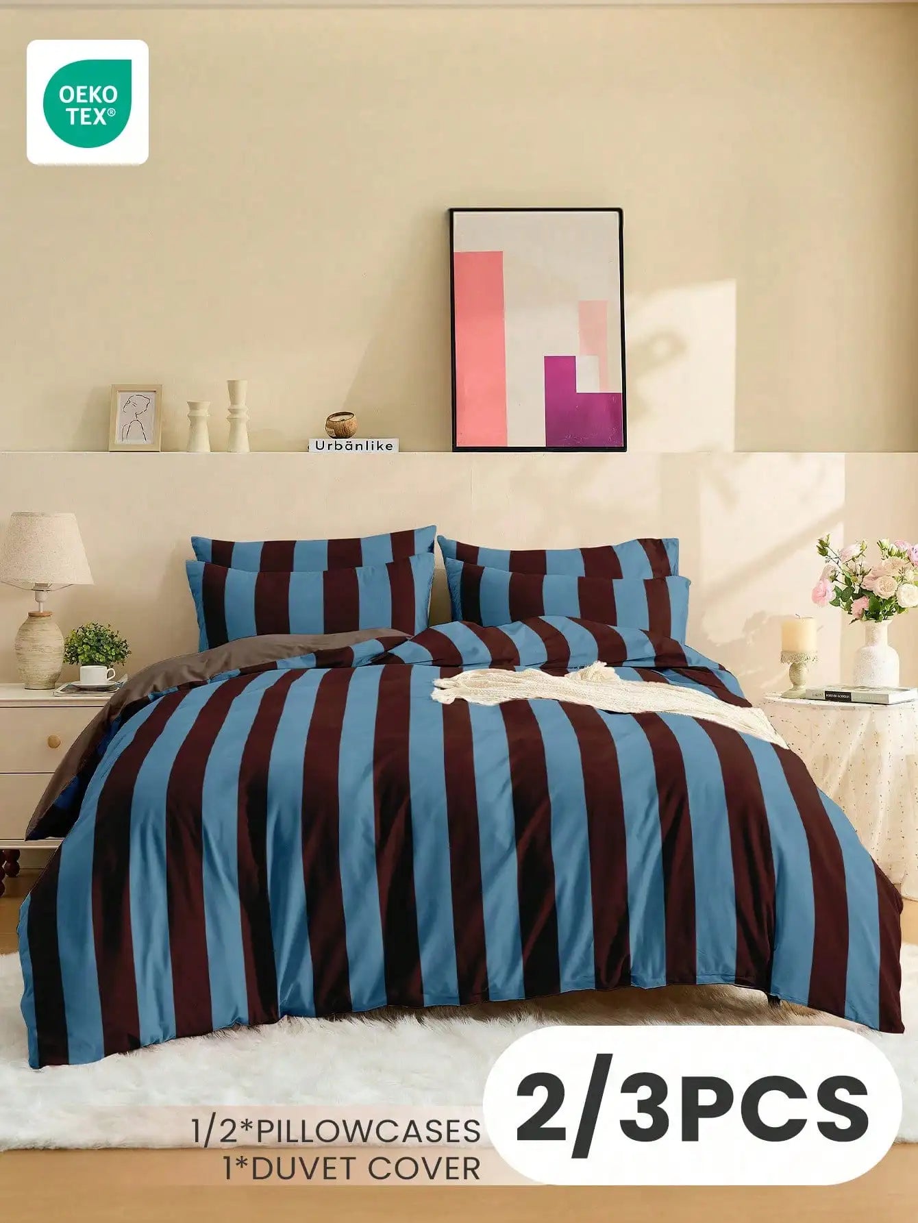 Striped Bedding Set