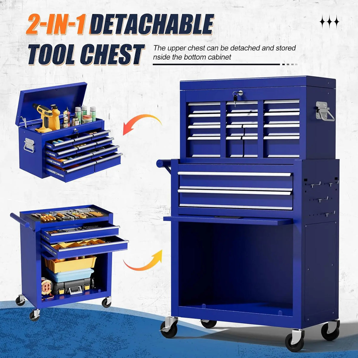 Heavy Duty Rolling Tool Chest with Wheels