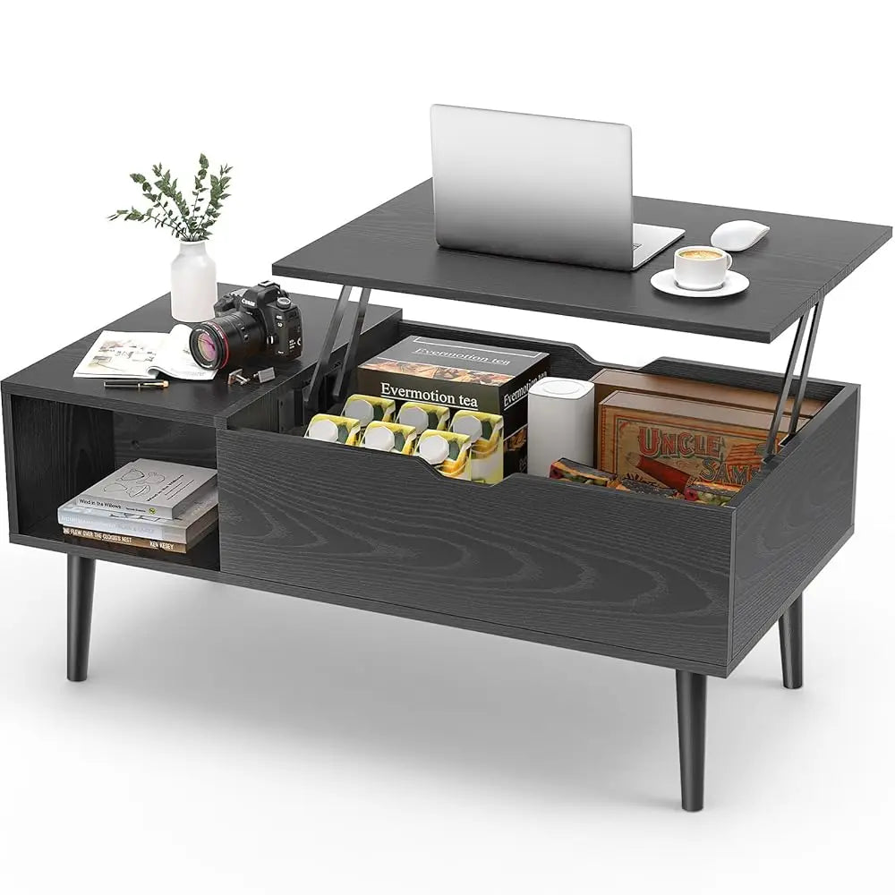 Small Rising Wooden Coffee Table