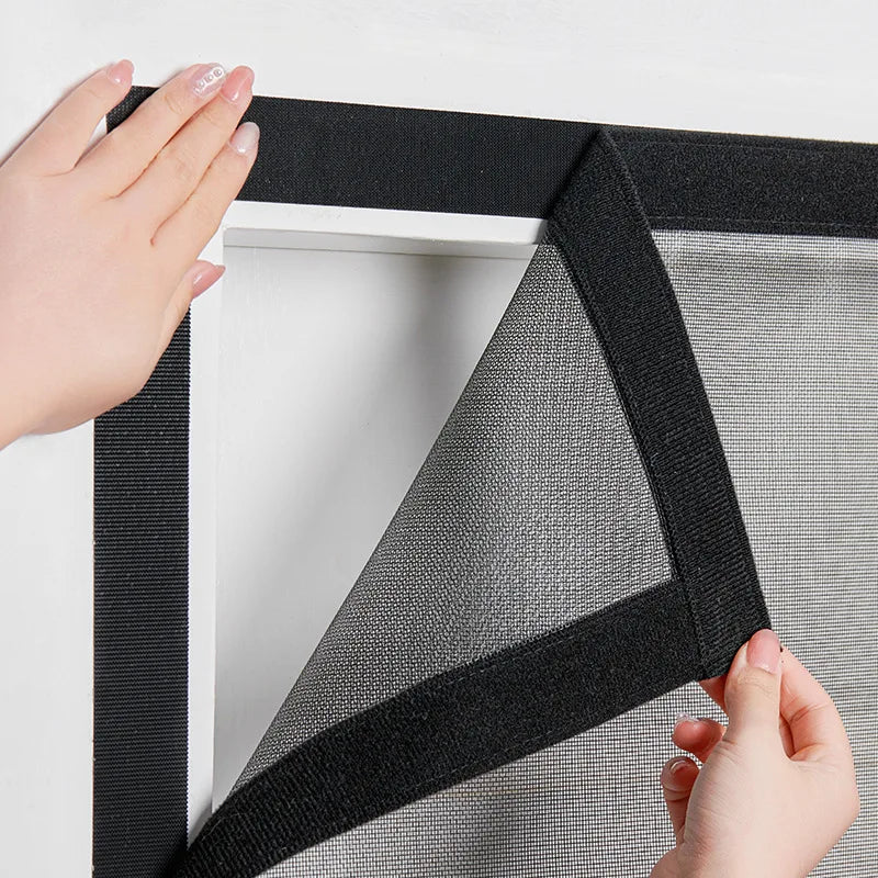 Black Magnetic Door Screen Fiberglass Mesh