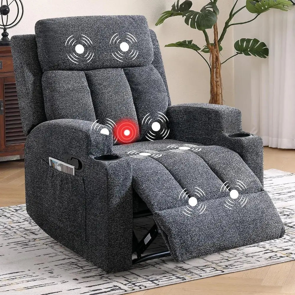 Comfortable Reclining with Overstuffed Armrests and Back