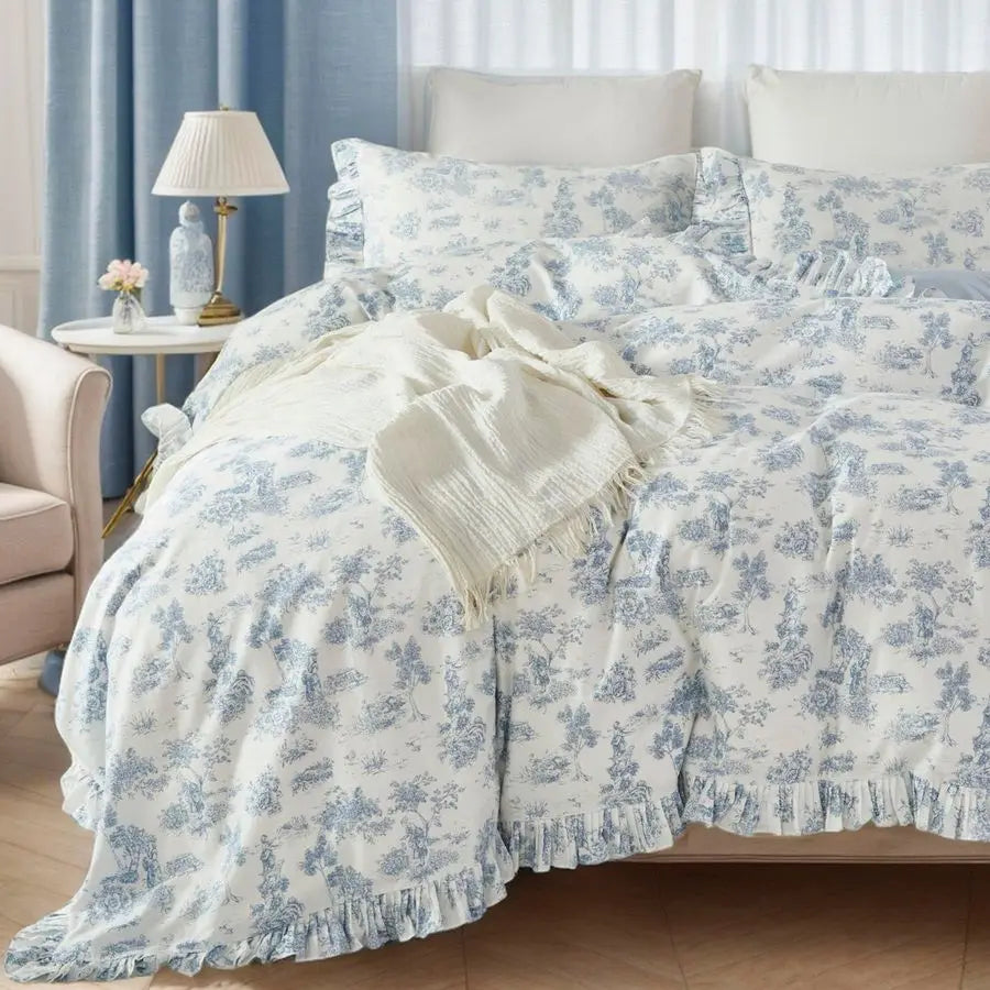 French Country Toile Duvet Cover Set