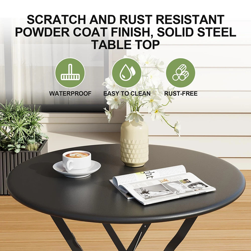 Folding Patio Chair Set With Table