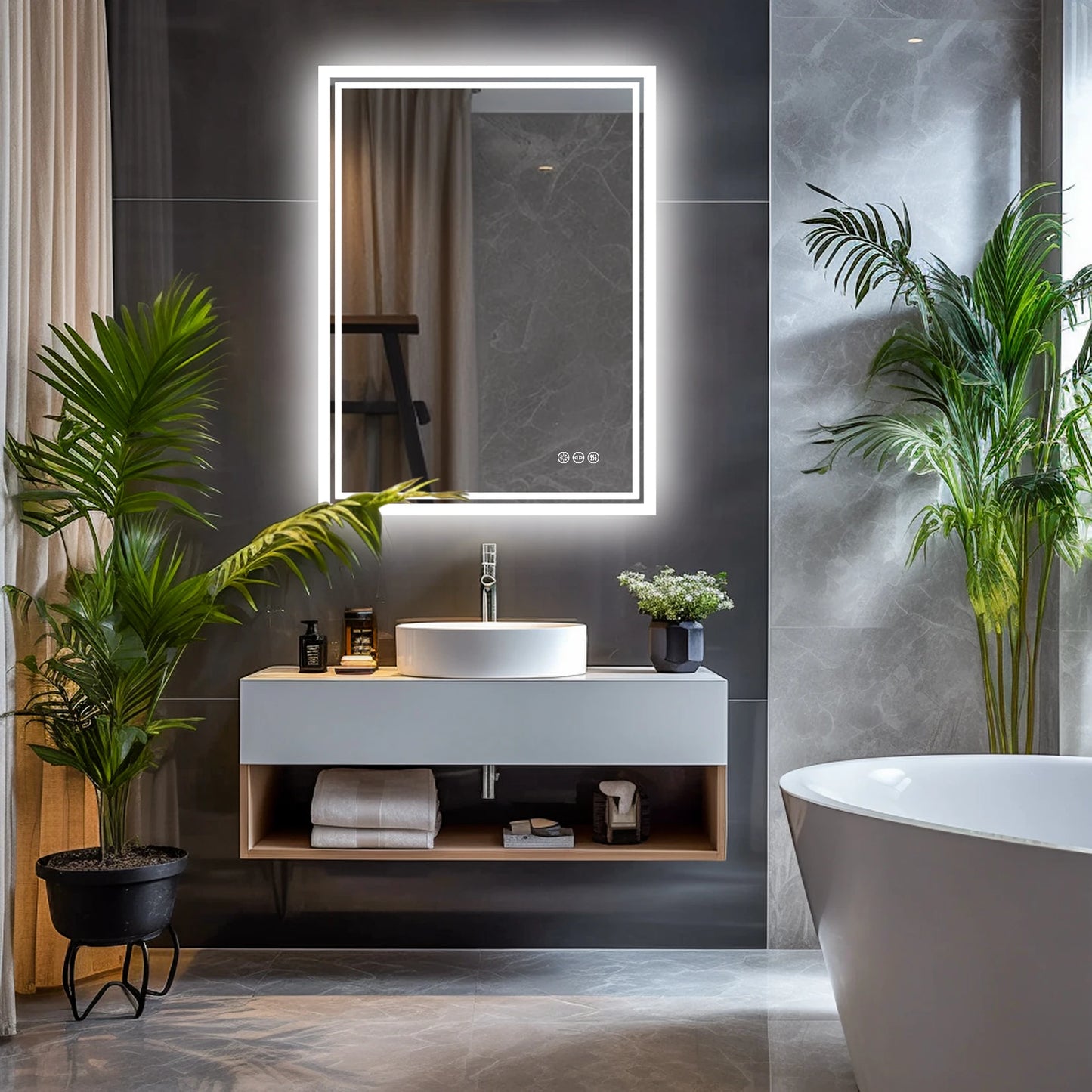 Vanity Mirror with Dimmable Lights