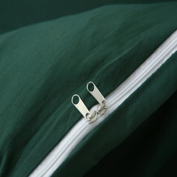 Solid Color Bedding Set with Duvet Cover