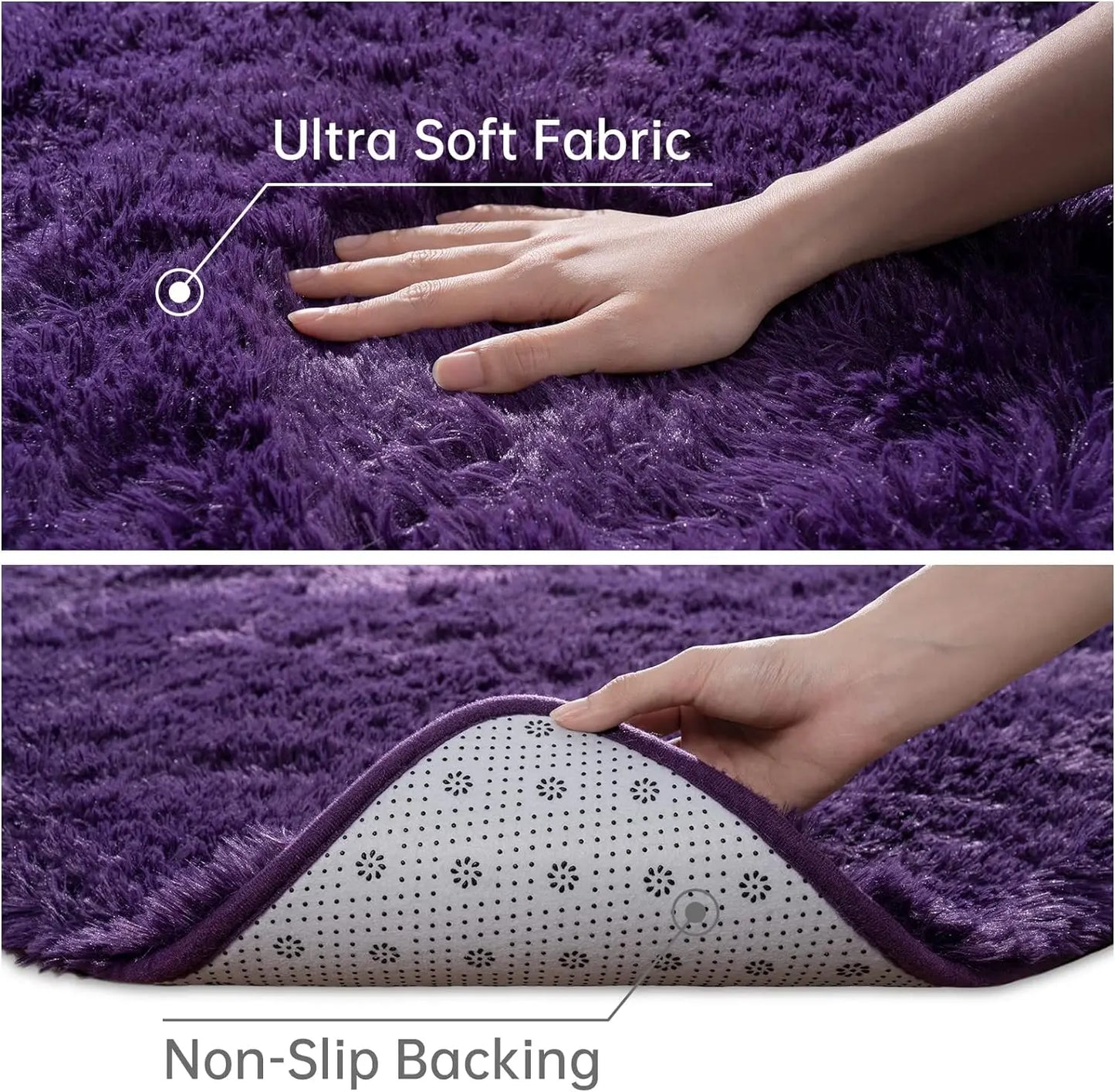 Fluffy Rugs Non Slip Rugs for Hardwood Floors and Room Decor