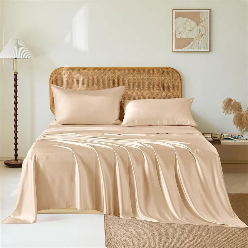 Silky Bedding Set Luxury Fitted Sheet