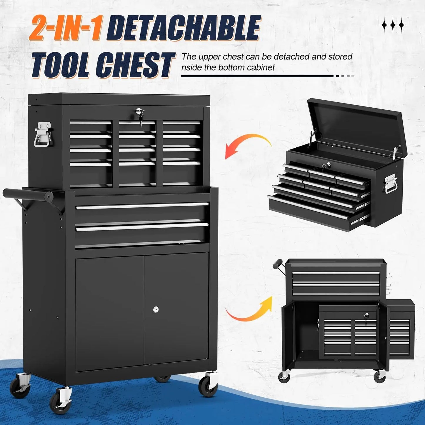 Rolling Tool Chest with Wheels