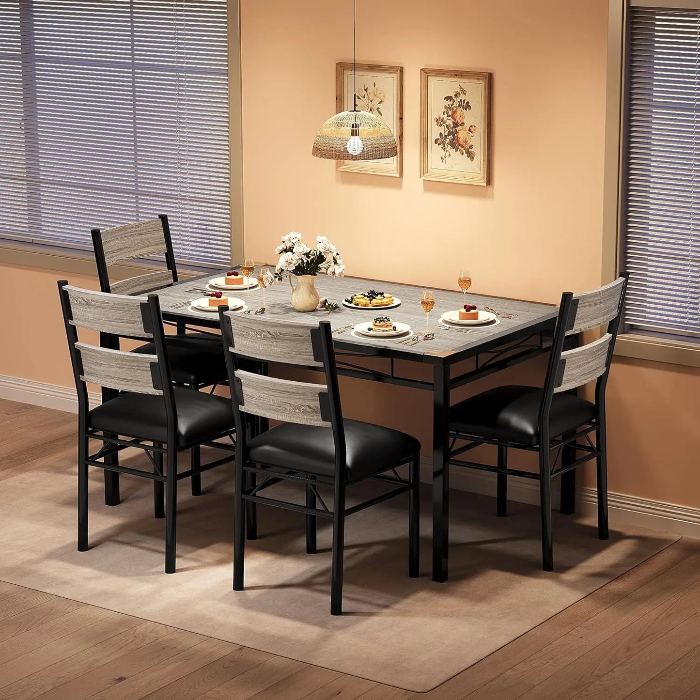 Wooden Dining Table with Corner Protector
