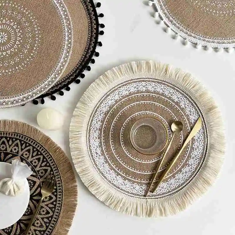 Rustic Macrame Handmade Cotton Woven Placemats