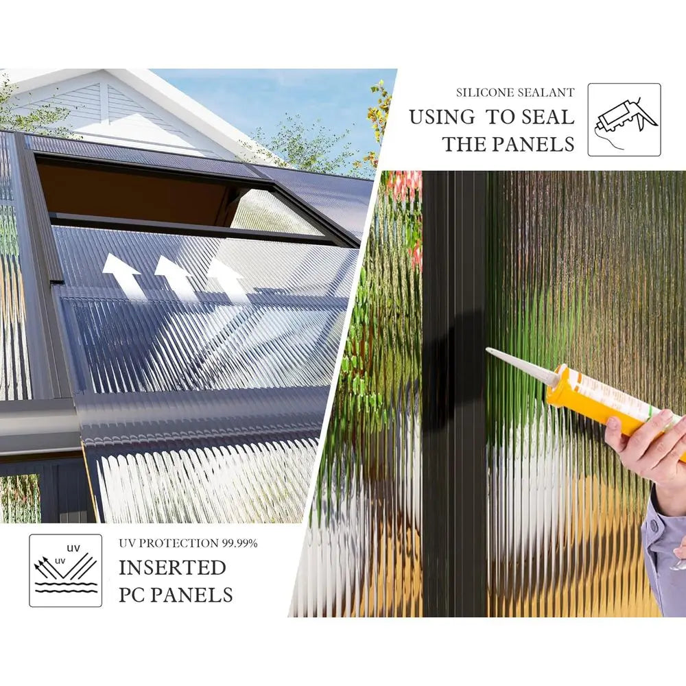 Walk-in Greenhouse with Lockable Door